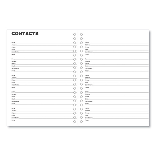 Universal Monthly Planner, 11 x 8, Black Cover, 14-Month: Dec 2025 to Jan 2027 (71001)
