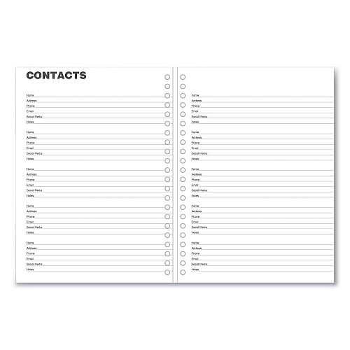 Universal Weekly Planner, 11 x 8, Black Cover, 14-Month: Dec 2025 to Jan 2027 (71000)