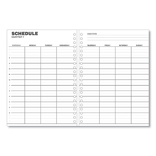 Universal Monthly Planner, 11 x 8, Black Cover, 14-Month: Dec 2025 to Jan 2027 (71001)