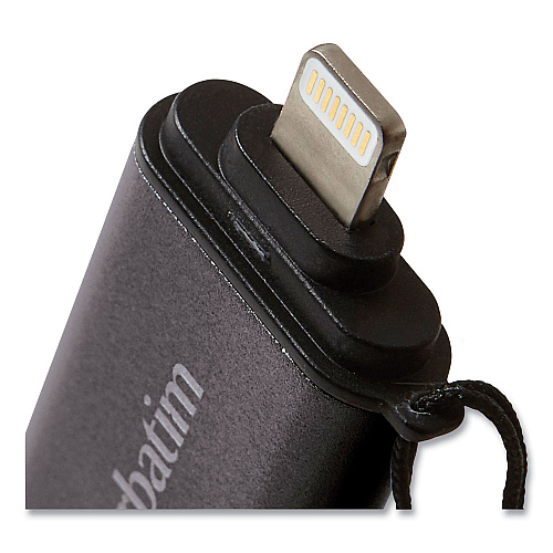 Verbatim Store 'n' Go Dual USB 3.0 Flash Drive for Apple Lightning Devices, 32 GB, Graphite (49300)