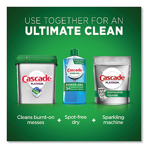 Cascade ActionPacs, Fresh Scent, 11.7 oz Bag, 21/Pack, 5 Packs/Carton Concentrate - Fresh Scent - Green - 21/Pack - 5 / Carton (08275CT)