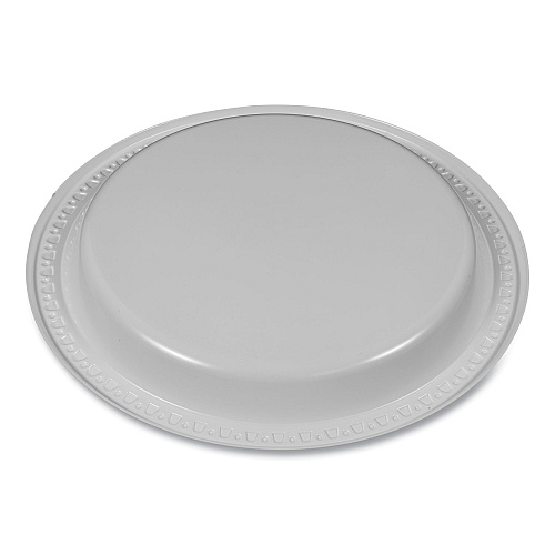 Tablemate Plastic Dinnerware, Plates, 9" dia, White, 500/Carton (9644WH)