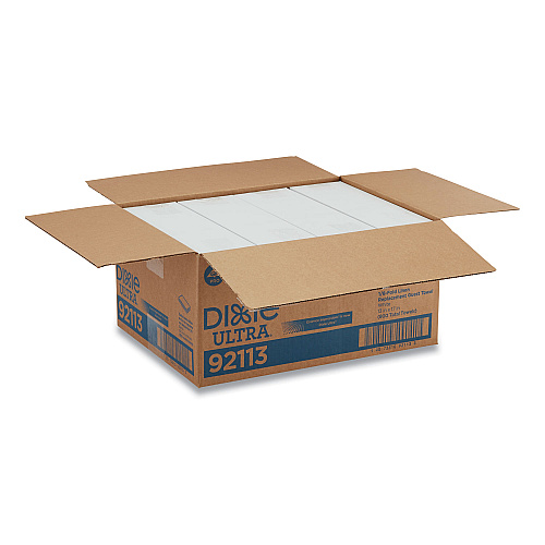 Dixie 1/6-Fold Linen Replacement Towels, 13 x 17, White, 200/Box, 4 Boxes/Carton (92113)
