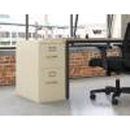 HON 510 Series Vertical File, 2 Letter-Size File Drawers, Putty, 15" x 25" x 29" (512PL)