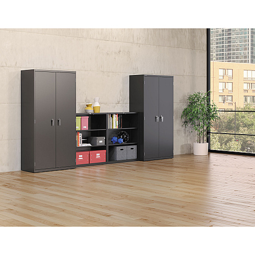 HON Assembled Storage Cabinet, 36w x 18.13d x 71.75h, Charcoal (SC1872S)