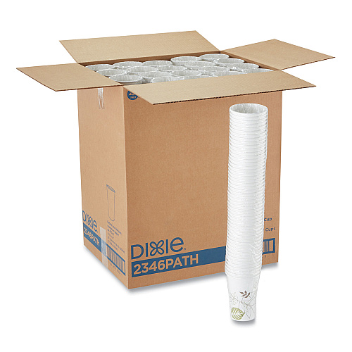 Dixie Pathways Paper Hot Cups, 16 oz, 50 Sleeve, 20 Sleeves Carton (2346PATH)