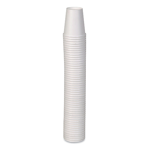 Dixie Paper Hot Cups, 10 oz, White, 50/Sleeve, 20 Sleeves/Carton (2340W)
