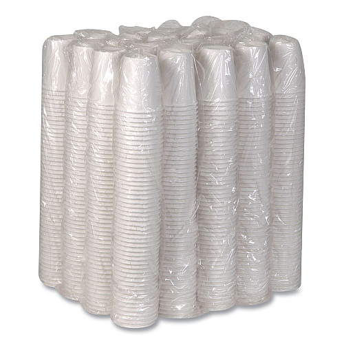 Dixie Paper Hot Cups, 10 oz, White, 50/Sleeve, 20 Sleeves/Carton (2340W)