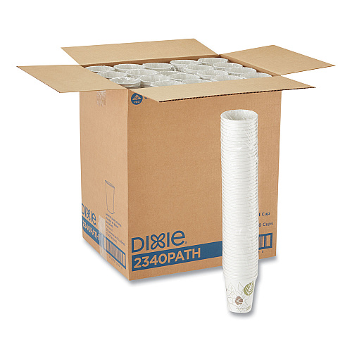 Dixie Pathways Paper Hot Cups, 10 oz, 50 Sleeve, 20 Sleeves/Carton (2340PATH)