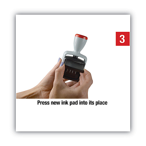 2000 PLUS Model S 360 Two-Color Message Dater, 1.75 x 1, "Received", Self-Inking, Blue/Red (011034)