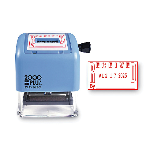 2000 PLUS ES Dater, RECEIVED + Date, 1 x 1.81, Red (011092)