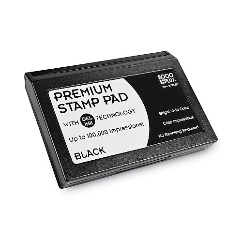 COSCO Microgel Stamp Pad for 2000 PLUS, 4.25" x 2.75", Black (030253)