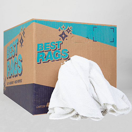 W50cb Wall Washing Terry Wipers White - 25lb Box (N-W50CB-25)