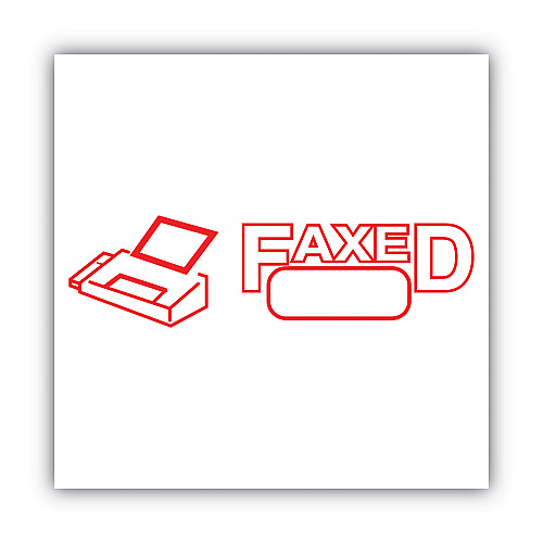 ACCUSTAMP Pre-Inked Shutter Stamp, Red, FAXED, 1.63 x 0.5 (035583)