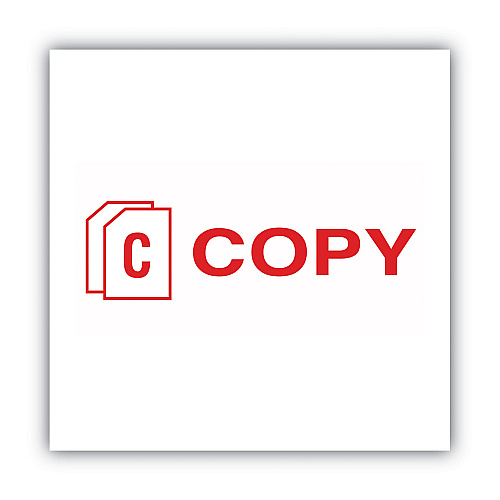 ACCUSTAMP Pre-Inked Shutter Stamp, Red, COPY, 1.63 x 0.5 (035594)