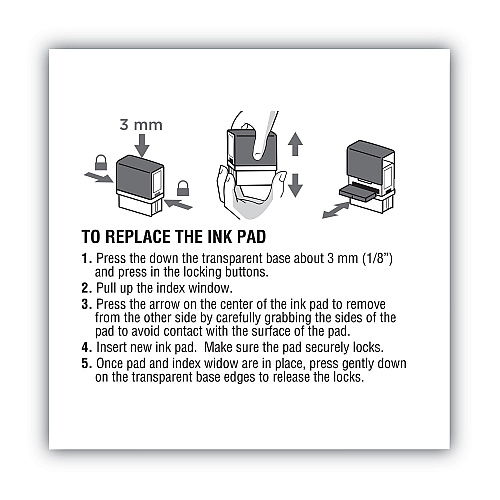 Replacement Ink Pad for 2000PLUS 1SI20PGL, 1.63" x 0.25", Red (065467)