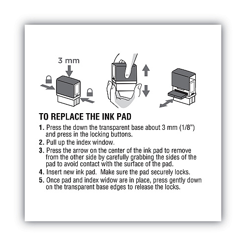 Replacement Ink Pad for 2000PLUS 1SI30PGL, 1.94" x 0.25", Black (065468)