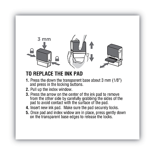Replacement Ink Pad for 2000PLUS 1SI40PGL and 1SI40P, 2.38" x 0.25", Blue (065472)