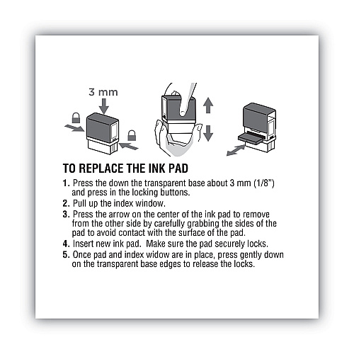 Replacement Ink Pad for 2000PLUS 1SI40PGL and 1SI40P, 2.38" x 0.25", Red (065473)