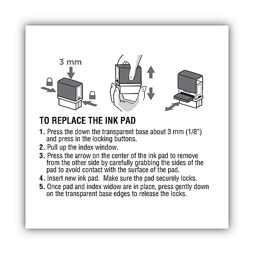 Replacement Ink Pad for 2000PLUS 1SI60P, 3.13" x 0.25", Red (065476)
