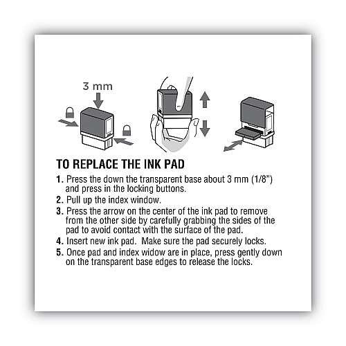 Replacement Ink Pad for 2000PLUS 1SI50P, 2.81" x 0.25", Black (065478)
