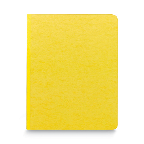 Smead Prong Fastener Premium Pressboard Report Cover, Two-Piece Prong Fastener, 3" Capacity, 8.5 x 11, Yellow/Yellow (81852)