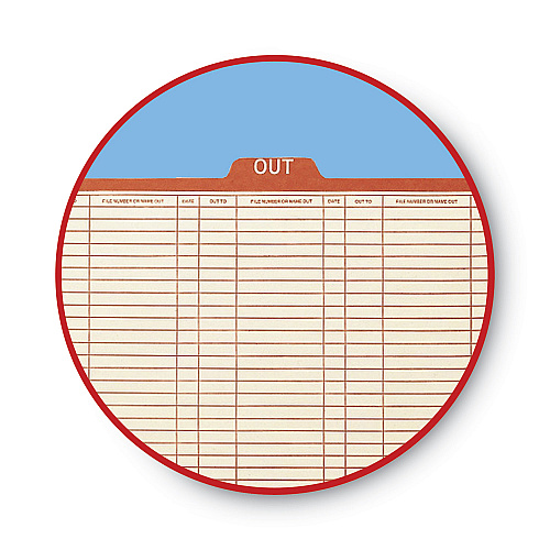 Smead Manila Out Guides, Printed Form Style, 1/5-Cut Top Tab, Out, 8.5 x 11, Manila, 100/Box (51910)