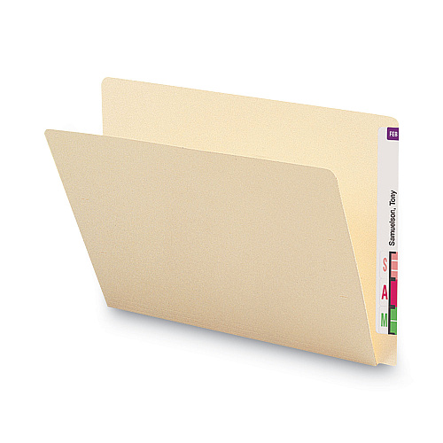 Smead Extended End Tab Manila Folders, Straight Tabs, Letter Size, 0.75" Expansion, Manila, 100/Box (24250)