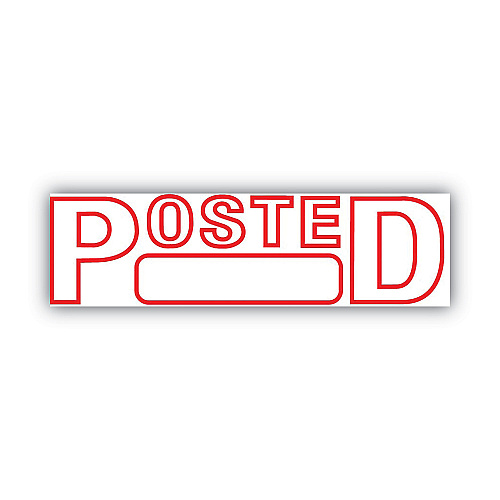 2000 PLUS Green Line Message Stamp, Posted, 1.5 x 0.56, Red (098371)