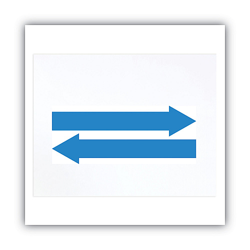 COSCO Stake Sign, Blank White, Includes Directional Arrows,  15 x 19 (098055)