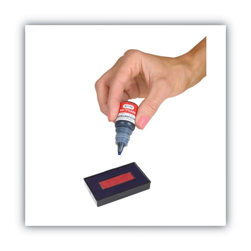 COSCO ACCUSTAMP Gel Ink Refill, 0.35 oz Bottle, Blue (090682