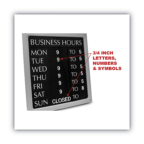 COSCO Character Kit, Letters, Numbers, Symbols, Helvetica, White, 0.75"h, 258 Pieces (098233)