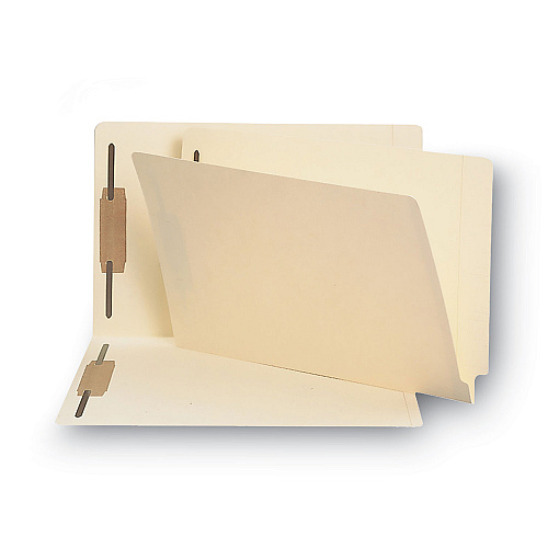 Smead End Tab Fastener Folders with Reinforced Straight Tabs, 14-pt Manila, 2 Fasteners, Legal Size, Manila Exterior, 50/Box 8 1/2" x 14" - 2 x 2B Fastener(s) - 14 pt. - 2 Plys - Manila - Reinforced - 10% Recycled - 50 / Box (37215)