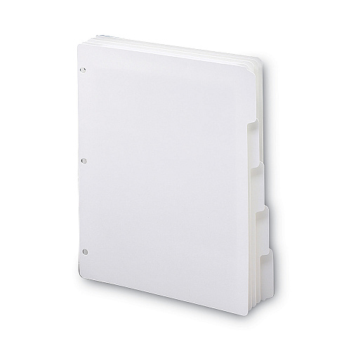 Smead Three-Ring Binder Index Divider, 5-Tab, 11 x 8.5, White, 20 Sets (89415)