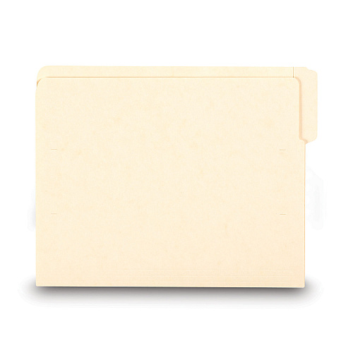Smead Heavyweight Manila End Tab Folders, 9" High Front, 1/3-Cut Tabs: Assorted, Letter, 0.75" Expansion, Manila, 100/Box (24134)