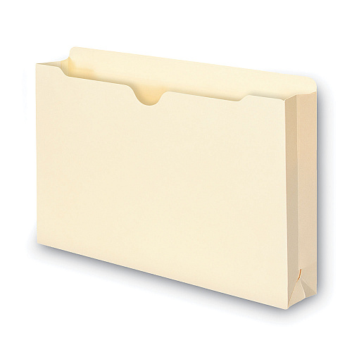 Smead 100% Recycled Top Tab File Jackets, Straight Tab, Legal Size, Manila, 50/Box (75607)