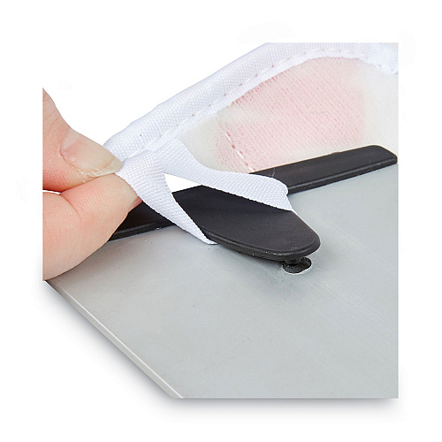 3M Easy Shine Applicator Pad, Microfiber, 18", White/Yellow, 10/Carton (55434)