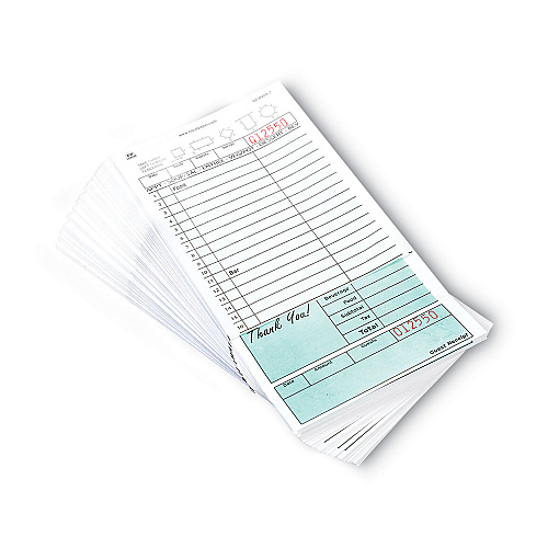 AmerCareRoyal Guest Check Pad, 16 Lines, Two-Part Carbonless, 4.2 x 8.25, 50 Forms/Pad, 50 Pads/Carton (GC49002)