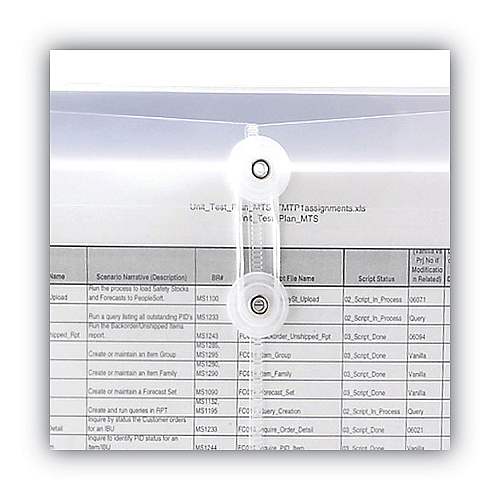 Smead Poly String and Button Interoffice Envelopes, Open-Side (Horizontal), 9.75 x 11.63, Clear, 5/Pack (89521)