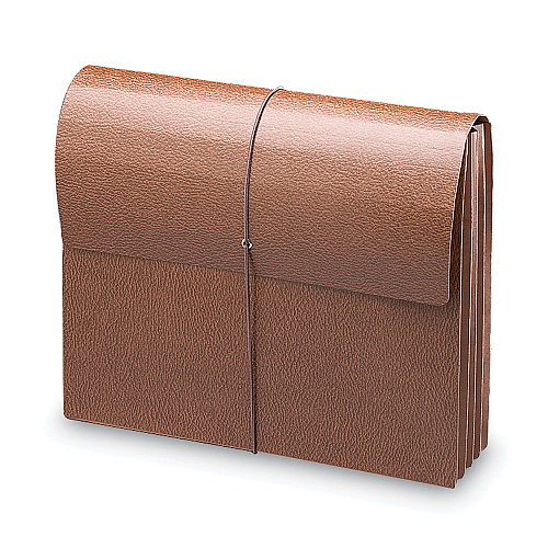 Smead Classic Expanding Wallets, 3.5" Expansion, 1 Section, Elastic Cord Closure, Letter Size, Redrope (71353)