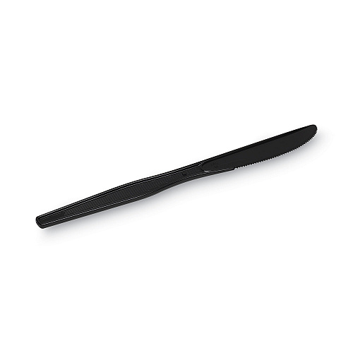 Dixie Individually Wrapped Heavyweight Knives, Polystyrene, Black, 1,000/Carton (KH53C7)