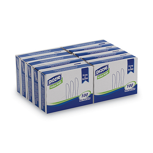 Dixie Plastic Cutlery, Heavy Mediumweight Knife, 1,000/Carton (KM207CT)