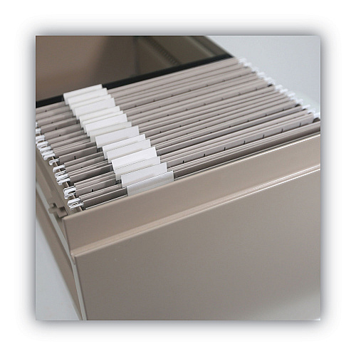 Smead Colored Hanging File Folders with 1/5 Cut Tabs, Letter Size, 1/5-Cut Tabs, Gray, 25/Box 8 1/2" x 11" - Top Tab Location - Assorted Tab Position - 11 pt. - Vinyl - Gray - 10% Recycled - 25 / Box (64063)