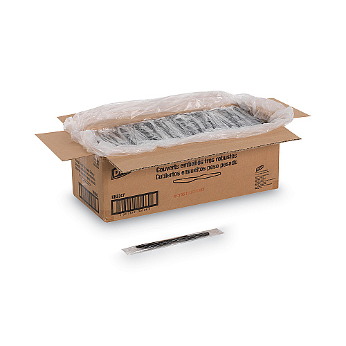 Dixie Individually Wrapped Heavyweight Knives, Polystyrene, Black, 1,000/Carton (KH53C7)