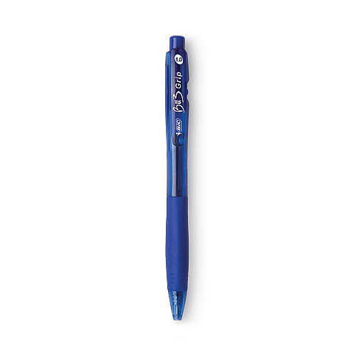 BIC BU3 Ballpoint Pen, Retractable, Bold 1 mm, Blue Ink, Translucent Blue/Blue Barrel, Dozen (BU311BE)