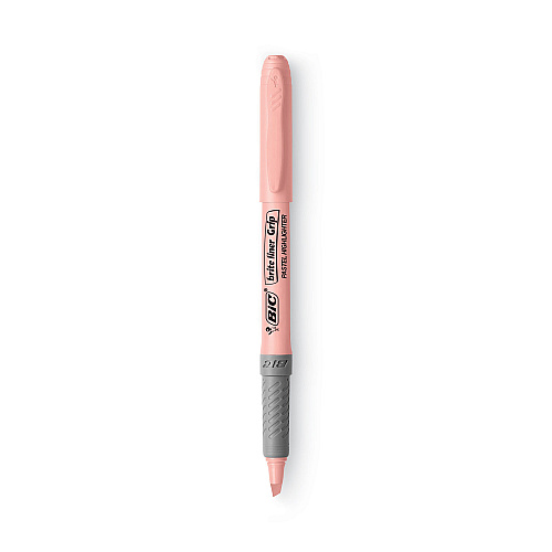 BIC Brite Liner Grip Pocket Highlighter, Assorted Ink Colors, Chisel Tip, Assorted Barrel Colors, 6/Pack (GBLDP61AST)