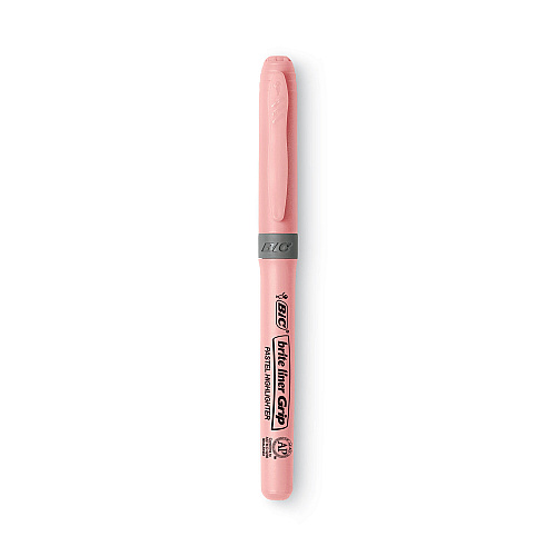 BIC Brite Liner Grip Pocket Highlighter, Assorted Ink Colors, Chisel Tip, Assorted Barrel Colors, 6/Pack (GBLDP61AST)