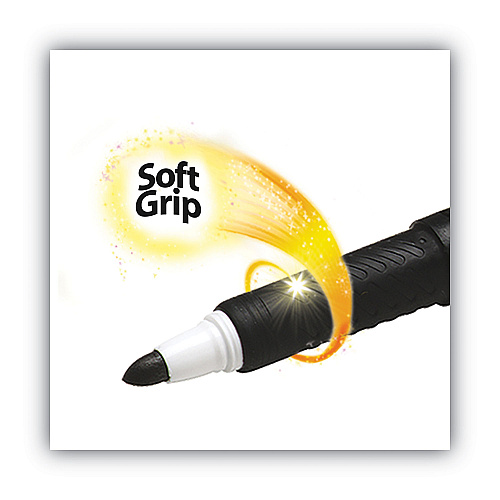 BIC Intensity Low Odor Fine Point Dry Erase Marker, Fine Bullet Tip, Black, Dozen (GDE11BK)