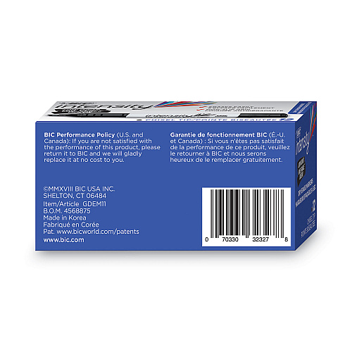 BIC Intensity Low Odor Chisel Tip Dry Erase Marker, Broad Chisel Tip, Black, Dozen (GDEM11BK)