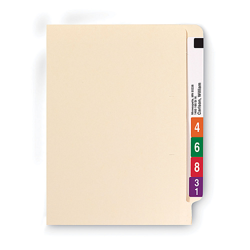 Smead Fastener Folder with Divider, 0.75" Expansion, 1 Divider, 4 Fasteners, Letter Size, Manila Exterior, 50/Box (34220)